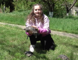 Эвелина Гурашкина из Анапы спасает краснокнижных черепах
